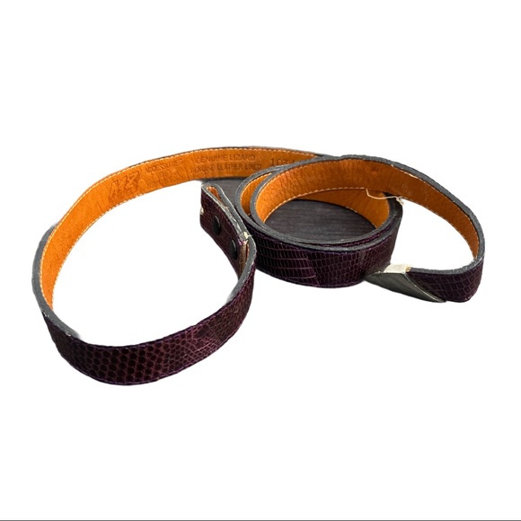 Vintage 1980s Lizard Belt MZ Accessories New York - Picture 2 of 4